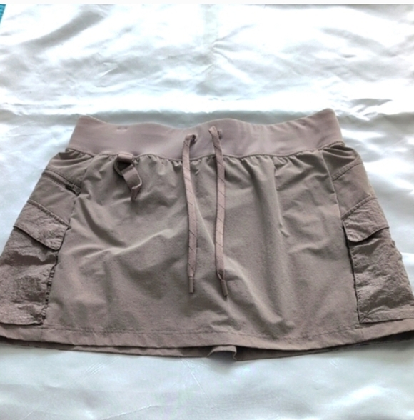 90 Degree By Reflex CITYLITE TRAILBLAZER CARGO HIKE SKORTS Tan Khaki Large Pickl - Picture 2 of 12